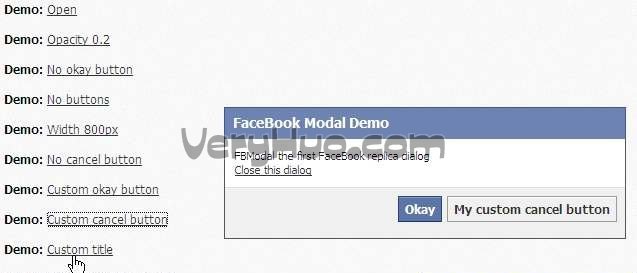 仿Facebook风格的对话框，jQuery插件FBModal